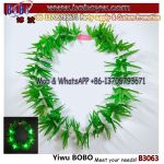 St. Patrick's Day Party Supplies Party Decoration Clover Light Necklace Clover LED Green Grass Wreath