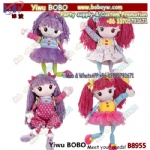 Wholesale Girls Cute Human Soft Stuffed Cloth Rag Doll Customize Plush Stuffed Rag Doll For Kids Promotional Gift