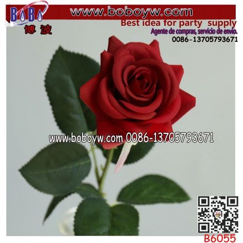 Valentine′s Day Artificial Rose Flower for Wedding Party Decoration Artificial Flowers (B6055)