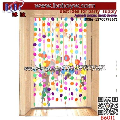 Birthday Wedding Party Items Paper Circle Dots Garland Colorful Hanging Banner Party Decor (B6011)