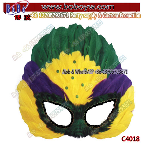 Party Supply Party Halloween Mask Party Costumes Fur Mask Mardi Gras Sequin Feather