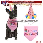 Dog Birthday Bandana Scarfs with Cute Doggie Birthday Party Hat Pet Supply Dog Product (B8412)