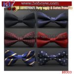 Valentine Day Gift Birthday Gift Wedding Favorl Adjustable Satin Striped Bow Tie Neckties (B8303)
