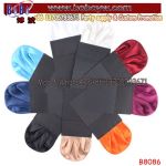 China Supplier Neckwear Men Plain Pre Folded Pocket Squares Handkerchiefs (B8086)