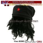Che Guevara Beret Hat with Hair Birthday Party Supplies Party Hat Party Costumes School Supplies (C2011)