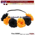 Factory Custom Fabric Flower Crown Elegant Large Flower Headband for Birthday Party Supply