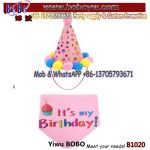 Birthday Bandana Scarfs with Cute Doggie Birthday Party Hat for pink