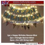 Party Items Happy Birthday Banners Flags Lights Garland Bunting String Lights Birthday Party Decoration