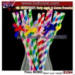 Party Paper Straws With Colourful Bows Party Tableware Birthday Straw Party Item