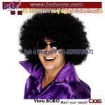 BLACK CURLY AFRO WIG FANCY DRESS PARTY COSTUME ACCESSORY DISCO CLOWN UNISEX 70S