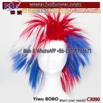 Football game supporter team fans wig Party Soccer Crazy Football Fans Afro Wig Spike Wig
