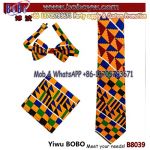 Business Gifts Stylish African Male Tie Three Pieces Wax Fabric Neck Tie Kente Printing Tie Party Necktie For Men