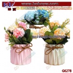Wholesale european simulation rose plant pot wedding home decoration silk artificial flower bonsai