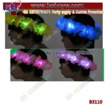 Irish decoration led light artificial fabric hawaii flower leis Custtom Jewelry Set Fans Products