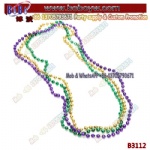 wholesale Round Metallic Mardi Gras Beads Necklace