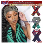 Africal Silk Head Edge Wrap Colorful Pattern Wig Scarf Soft Long Satin Laying Headband Scarves