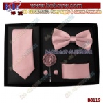 Wedding Favor Wedding Tie Mens Gift Box Set Tie Bow Tie Lapel Pin Handkerchief Cufflinks