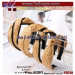 Fashion Women's Headband Hairband Straw Braided Knot Hair Band Hair Hoop