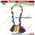 Halloween Wig Mardi Gras Decoration Braided Pigtail Head Bopper Party Hair Jewelry  Hairbands With Wig