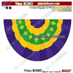 New Orleans Mardi Gras Polyester Flag Bunting for Home Decoration
