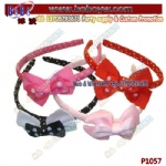 Wholesale High Quality Fashion Hair Accessories Elastic Hair Band With Bow Kids Hair Jewelry