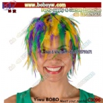 Mardi Gras Feather Wig Costume Feather Wig for Halloween and Carnival Photography Props Costume Wigs