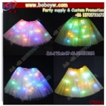 Glowing Light LED Adult Girls Kids Tulle Tutu Skirt Party Costume Ballet Dance
