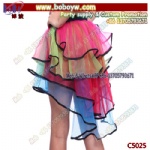 Summer Rainbow Tiered Tutu Multilayer Tail Skirt Dance Ballet Cocktail Party