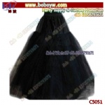 Black 3-Layers Tulle Hoopless Wedding Dress Underskirt Petticoat