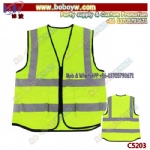 Brand New Hi-Vis Safety Work Vest ID Pocket Reflective Tape Fluoro