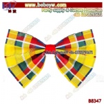 Party Tie Printing Polyester Neck Ties for Halloween Party Colorful Checkered Bow Tie Clown Bow Tie