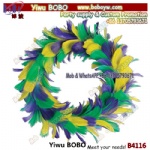 Feather Wreath Gold Green Purple Party Decoration Halloween Party Supply