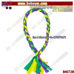 The Athena - Purple, Green and Gold Braided Necklace Mardi Gras Halloween Party Supply