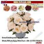 Outdoor Wedding Party Decorate Anti-Ultraviolet Non-Fading Fake Camellia Silk Rose Artificial Flowers