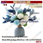 Artificial flowers with Vase Faux Hydrangea Flower Arrangements for Home Garden Party Wedding Decoration