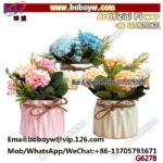 Wholesale european simulation rose plant pot wedding home decoration silk artificial flower bonsai