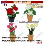 Wonderland Artificial Flowers In Pots For Home Decoration