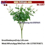 Factory Direct Artificial 16 Branches Eucalyptus Stem Minimalist Glossy Green Home Christmas Decoration DIY Bouquet