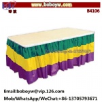 Purple, Green and Gold Mardi Gras Table Skirting 29x 14