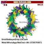 Feather Wreath Gold Green Purple Party Decoration Halloween Party Supply