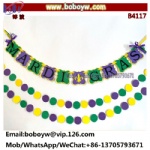 Mardi Gras Products Party Banner Halloween Party Favor Fat Tuesday Decorations