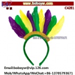 Mardi Gras Headband  Birthday Gifts Headband for Masquerade Mask Party Feather Feather Party Headwear