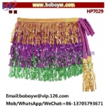 Mardi Gras Tassels Skirts Purple Green Gold Fringe Carnival Sequin Costumes Skirts