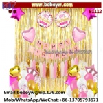 Birthday Decoration Set (Pink, White and Gold) Birthday Party Supply