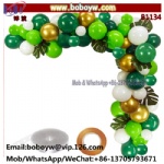 Jungle Party Balloon Green White Latex Balloons for Birthday Party St. Patrick's Day Decoration Pack of 100 Balloon Arch Garland